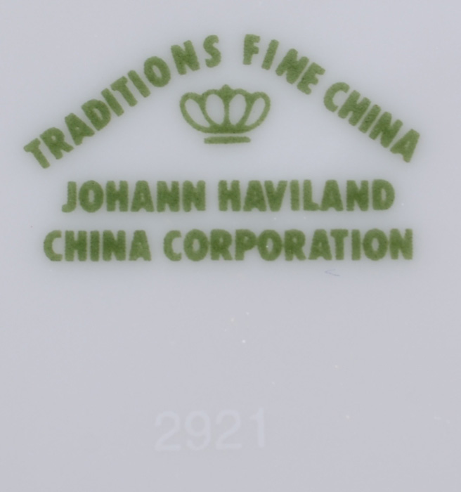 Large Partial Set of Johann Haviland "Moss Rose" China