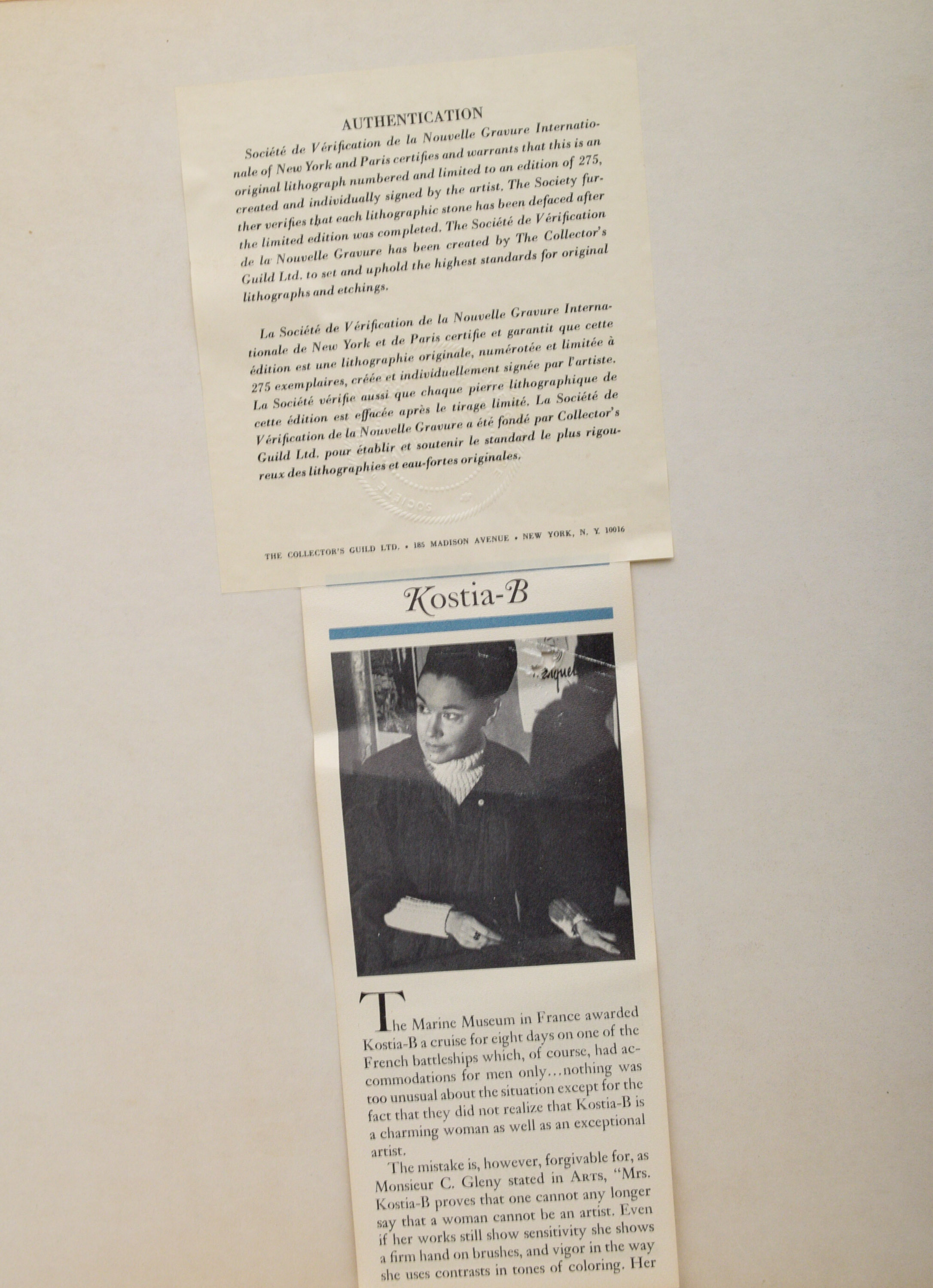 Original Signed Lithograph by Kostia-B