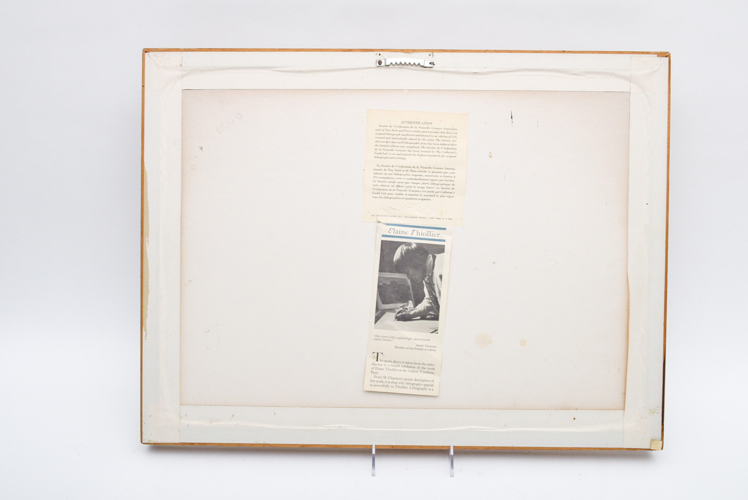 Original Signed Lithograph by Elaine Thiollier