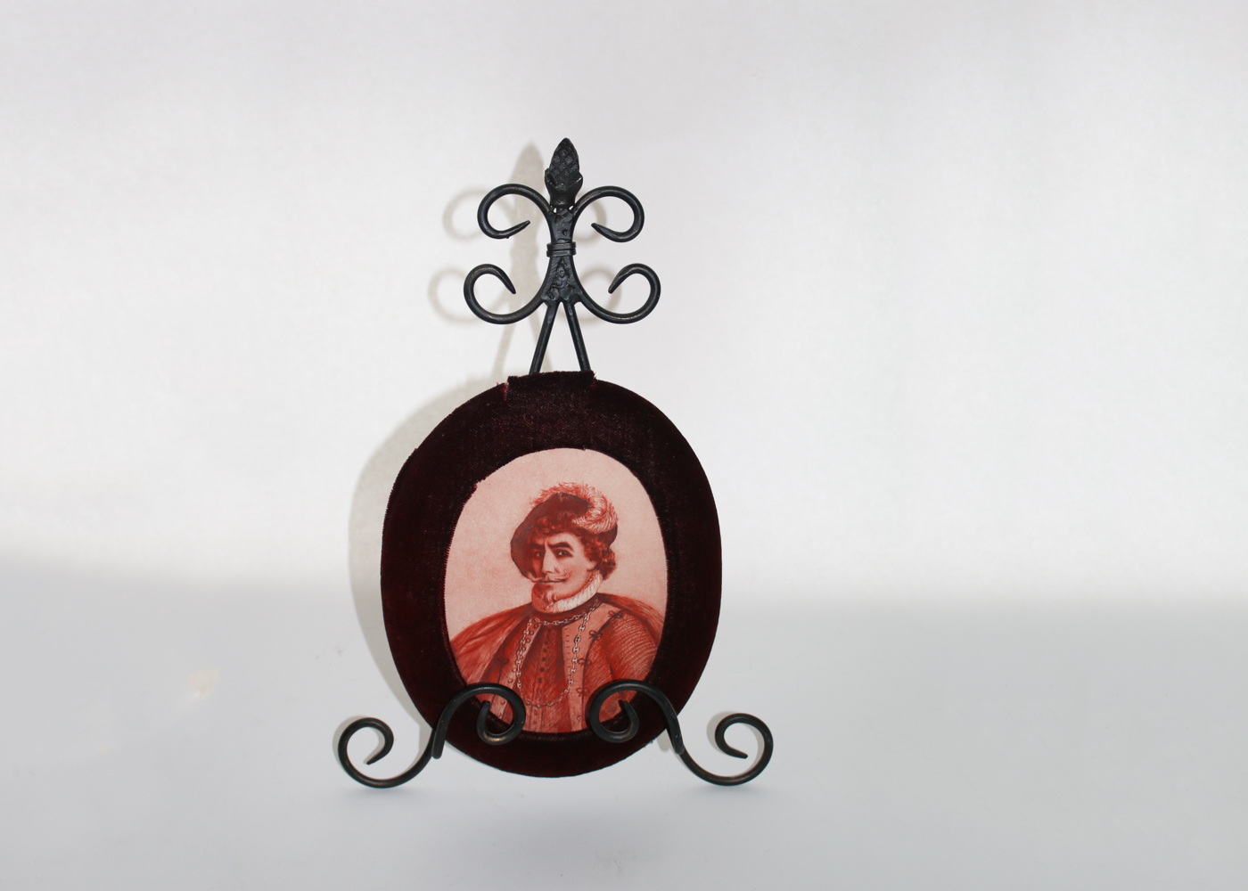 Antique Hand Painted Portrait on Ceramic
