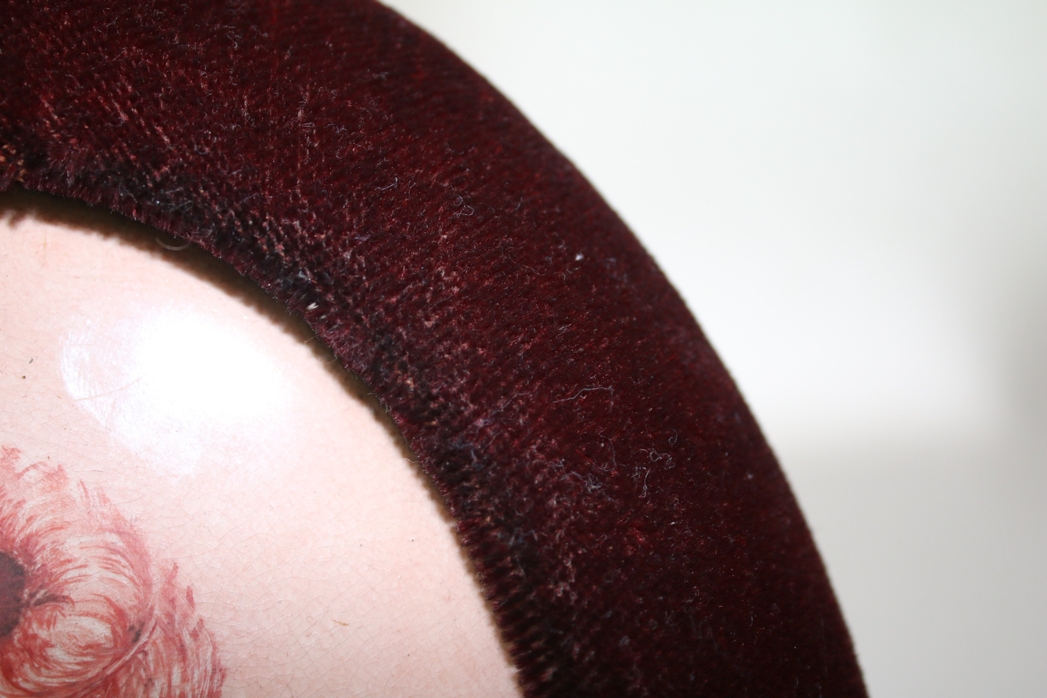 Antique Hand Painted Portrait on Ceramic