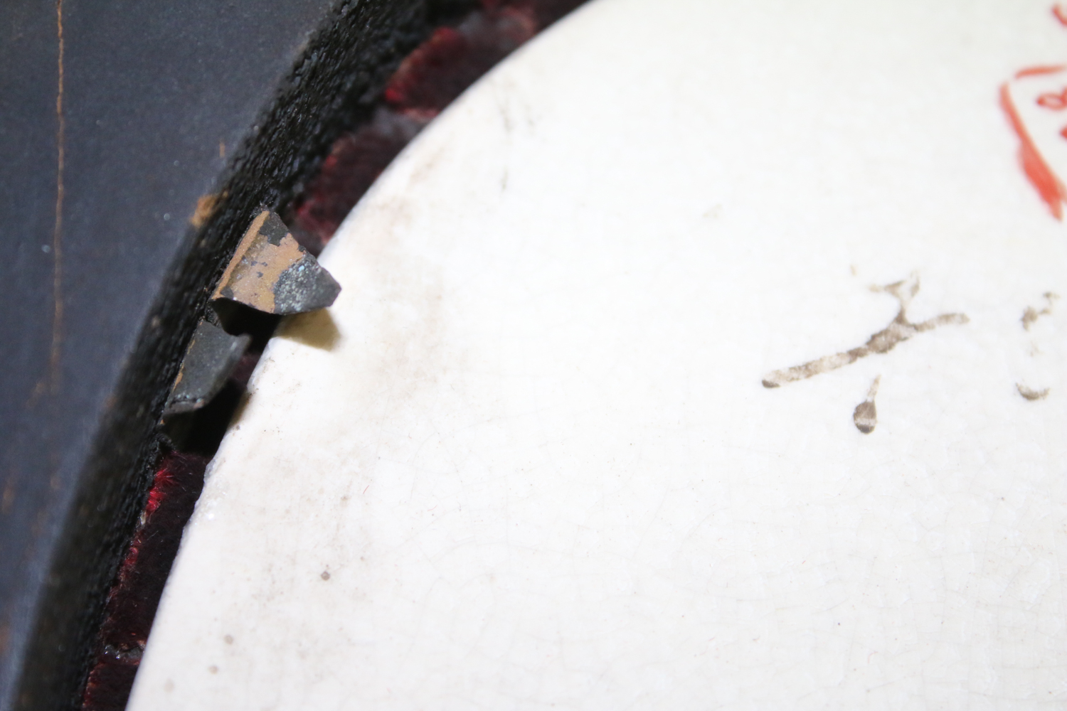 Antique Hand Painted Portrait on Ceramic