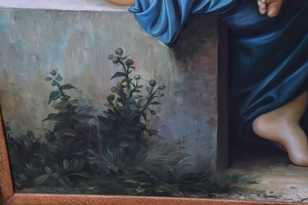 "A Young Girl Defending Herself Against Eros" Reproduction After William Adolphe Bouguereau