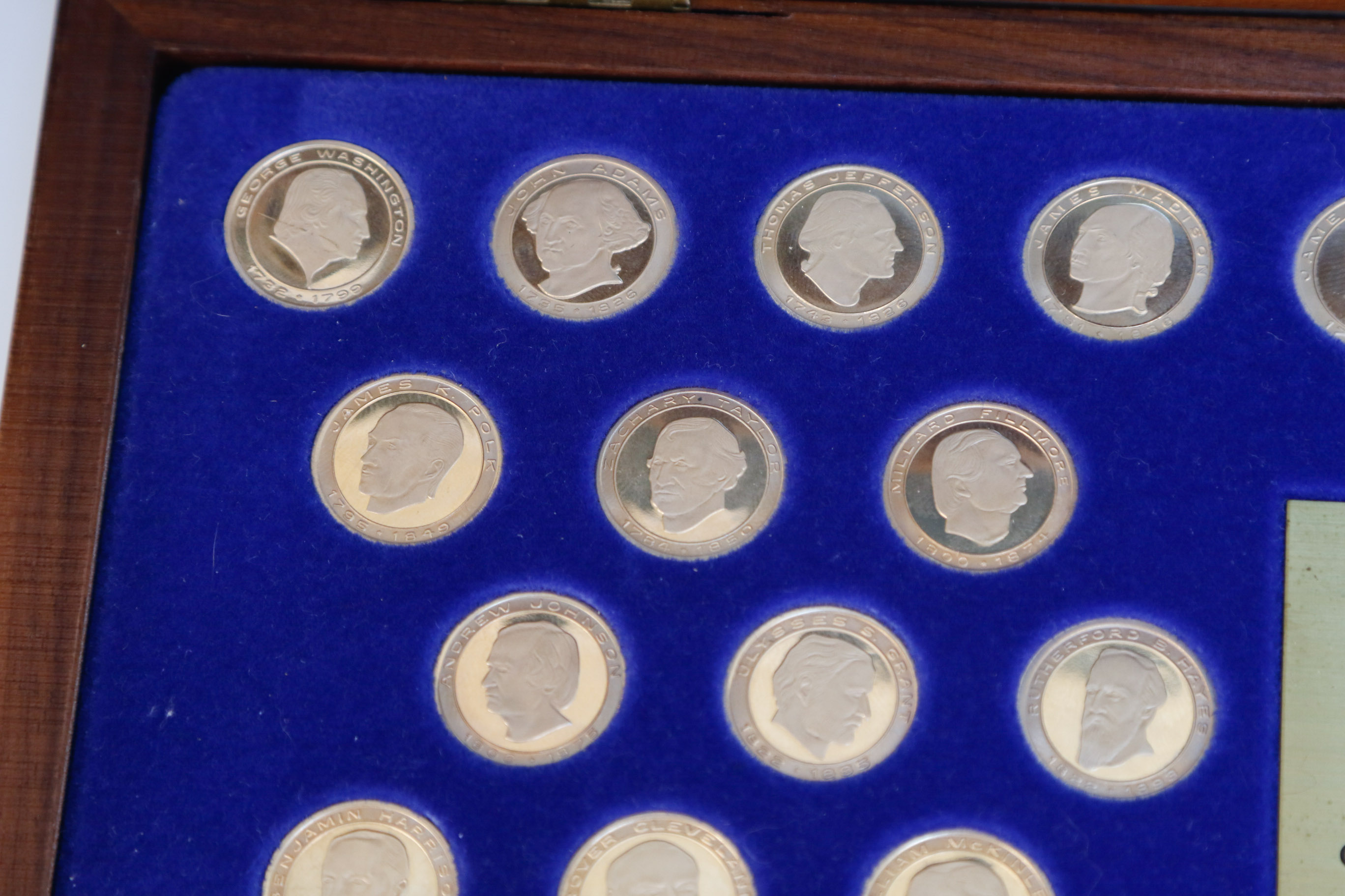 Danbury Mint 14K Gold Presidential Portrait Medals in Display Box