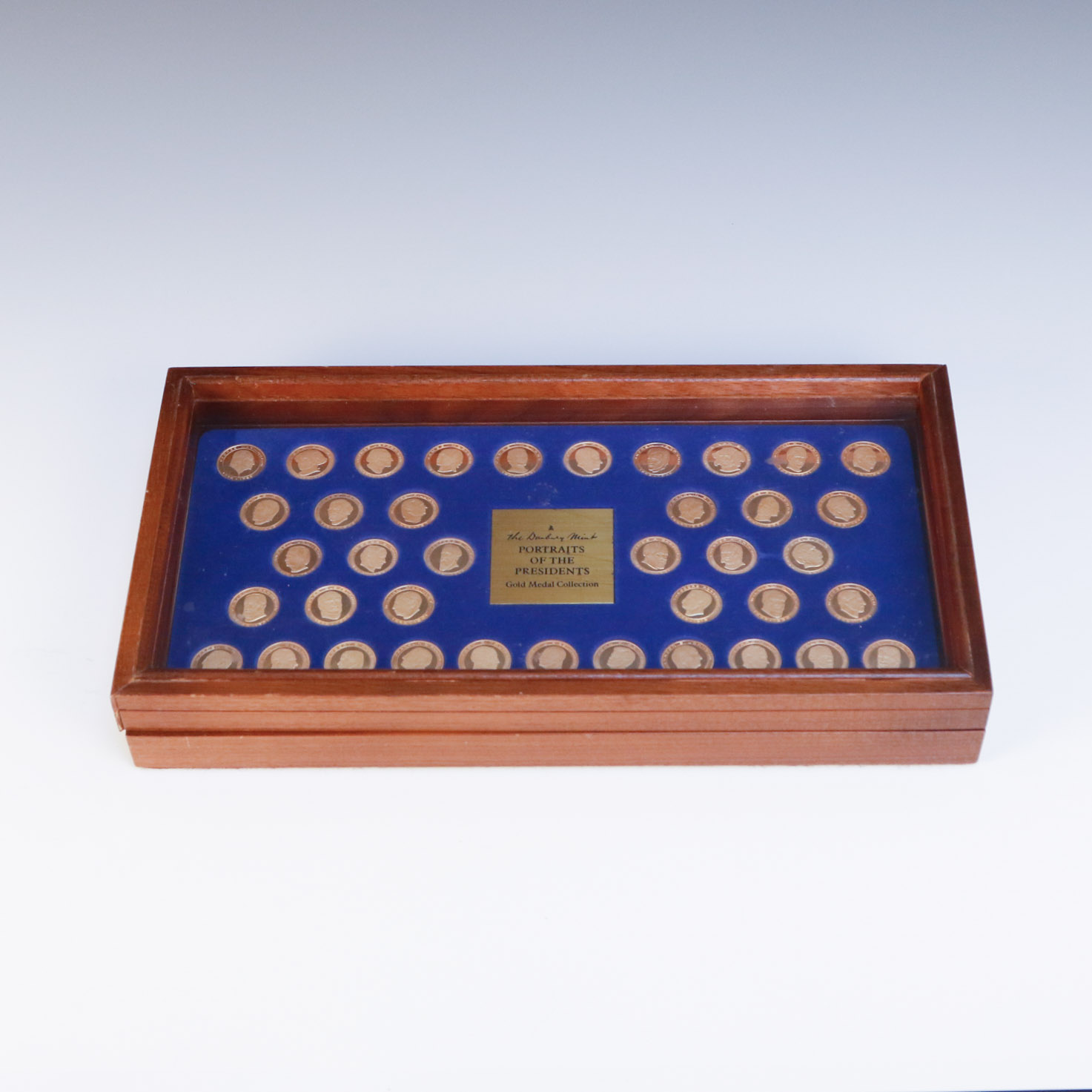 Danbury Mint 14K Gold Presidential Portrait Medals in Display Box