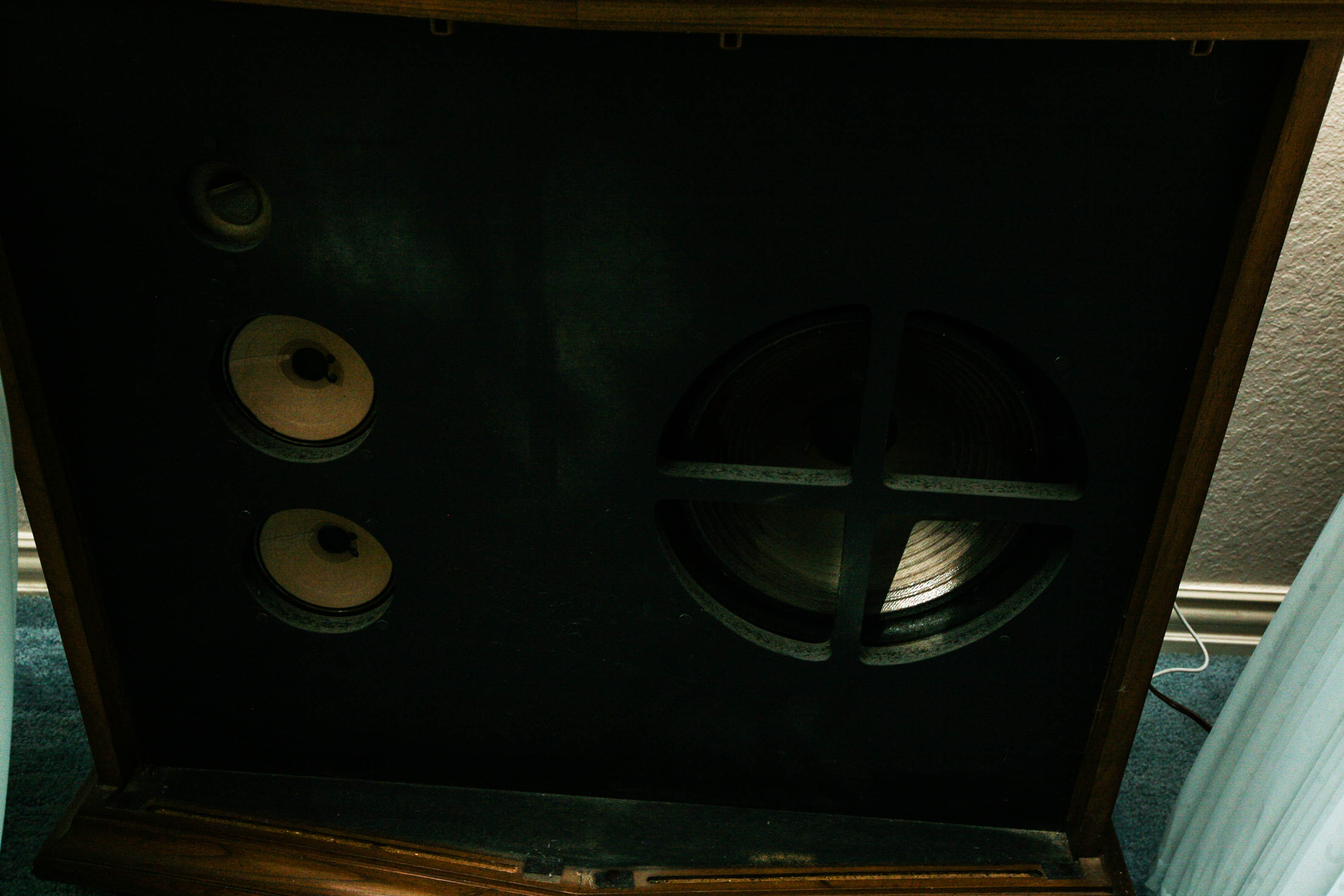 1968 The Fisher Stereo Console and Speaker End Tables