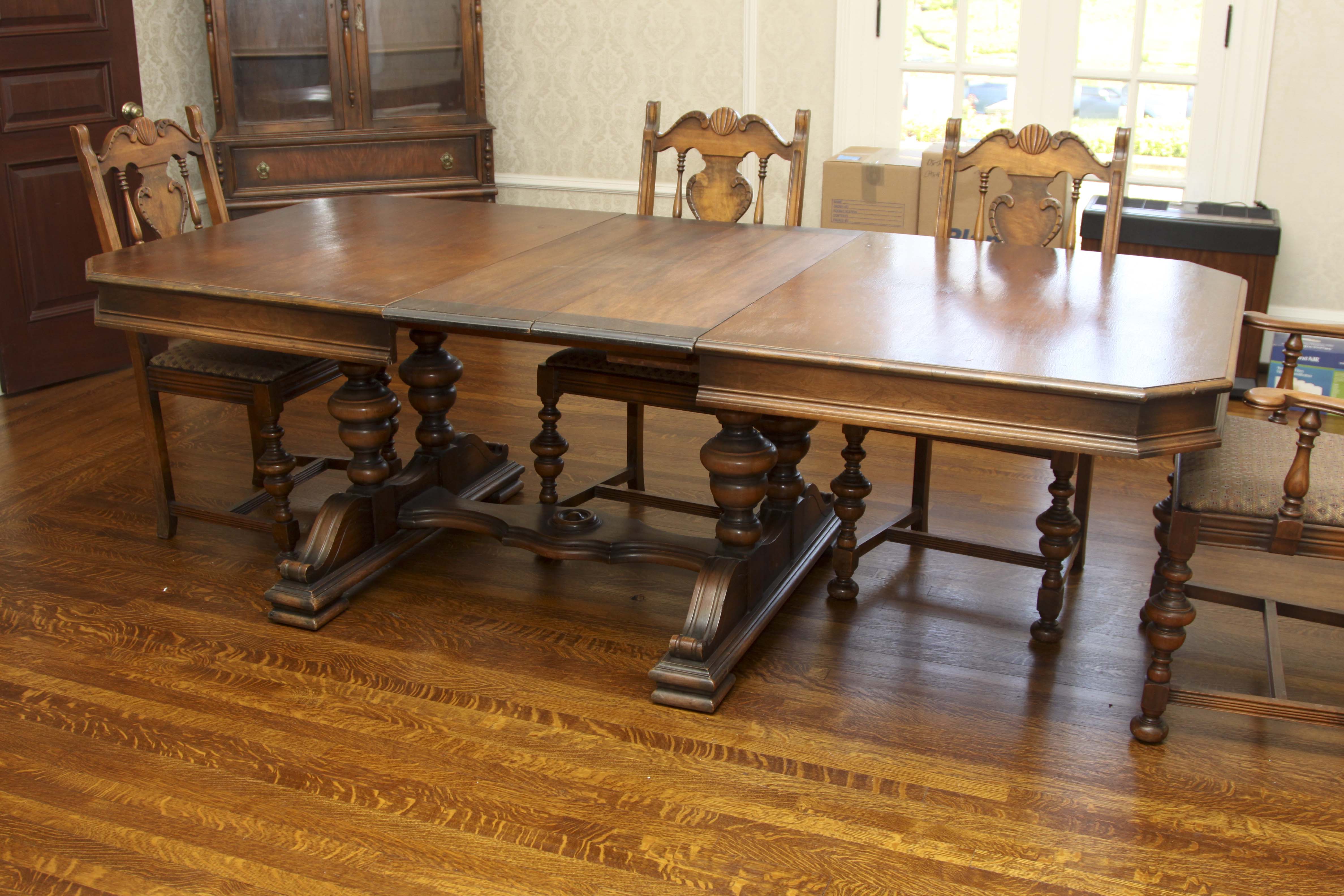 Vintage Jacobean Revival Dining Set