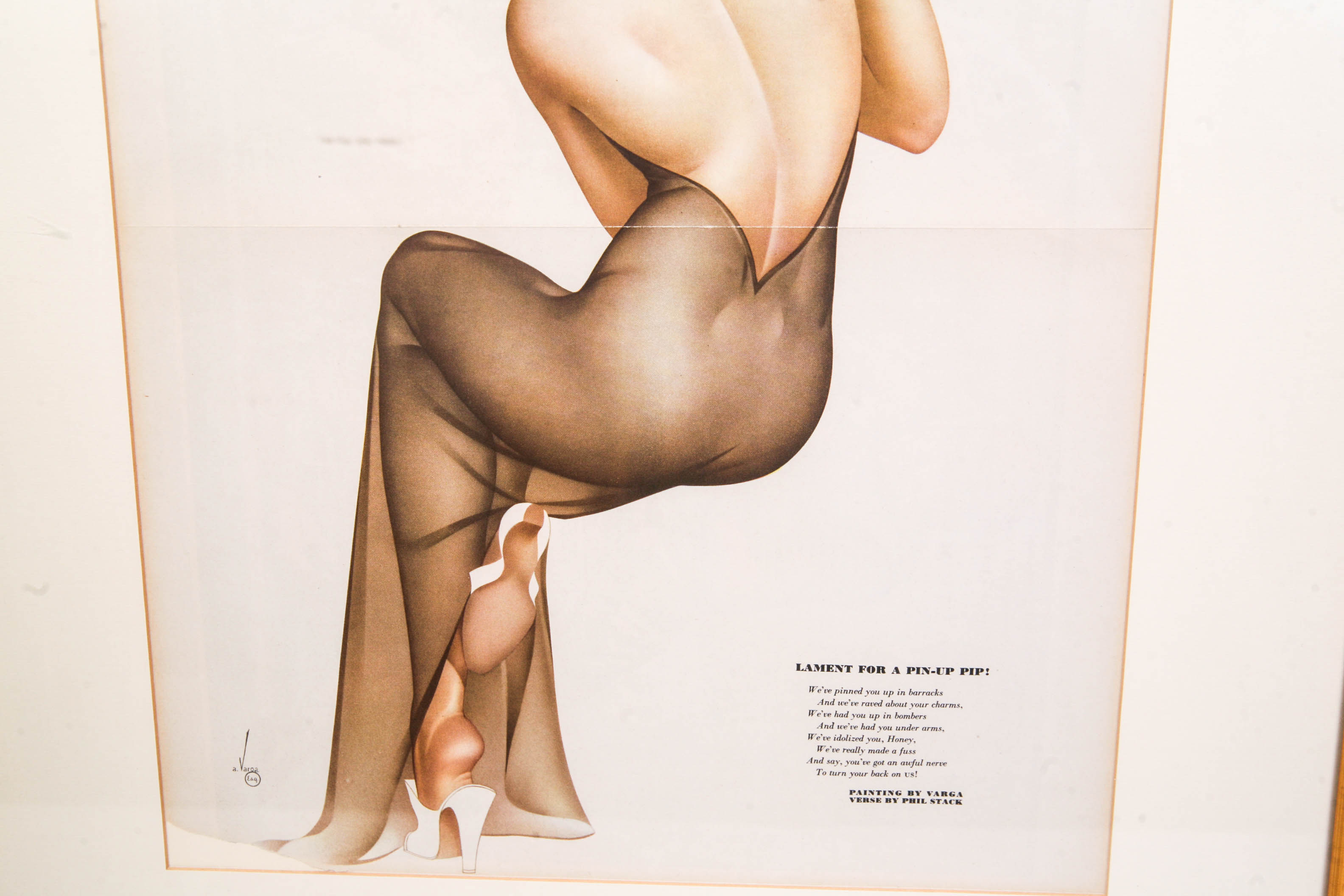WWII Era Esquire Magazine Varga Pin-Up Centerfold