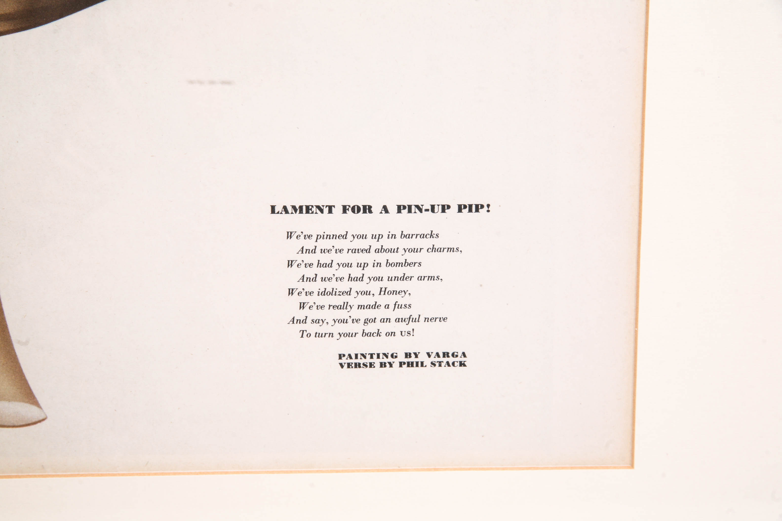 WWII Era Esquire Magazine Varga Pin-Up Centerfold