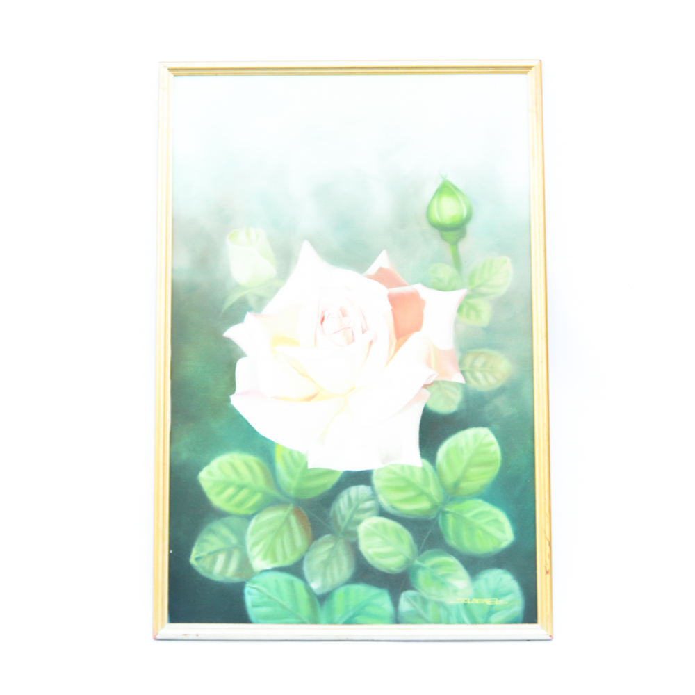 Original Oil on Canvas of Rosebud