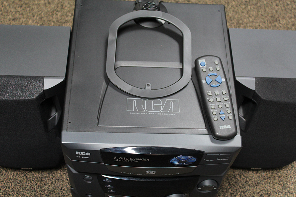 RCA Conical Turntable 5 Disc Player with Speakers