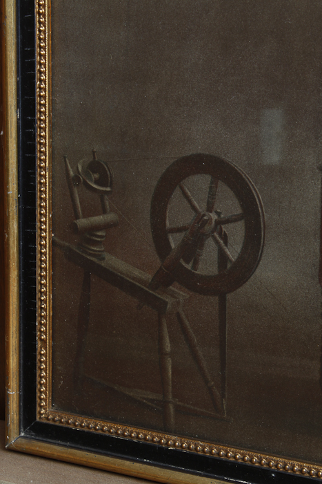 Offset Lithograph of Woman Sewing