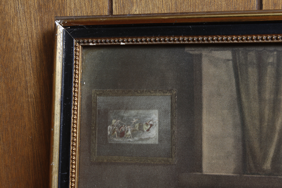 Offset Lithograph of Woman Sewing