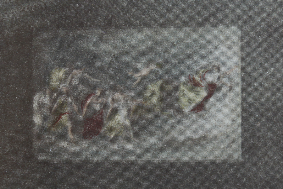 Offset Lithograph of Woman Sewing