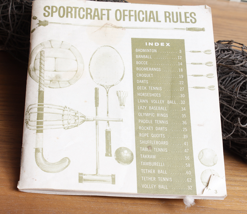 Vintage Badminton Racket and Net