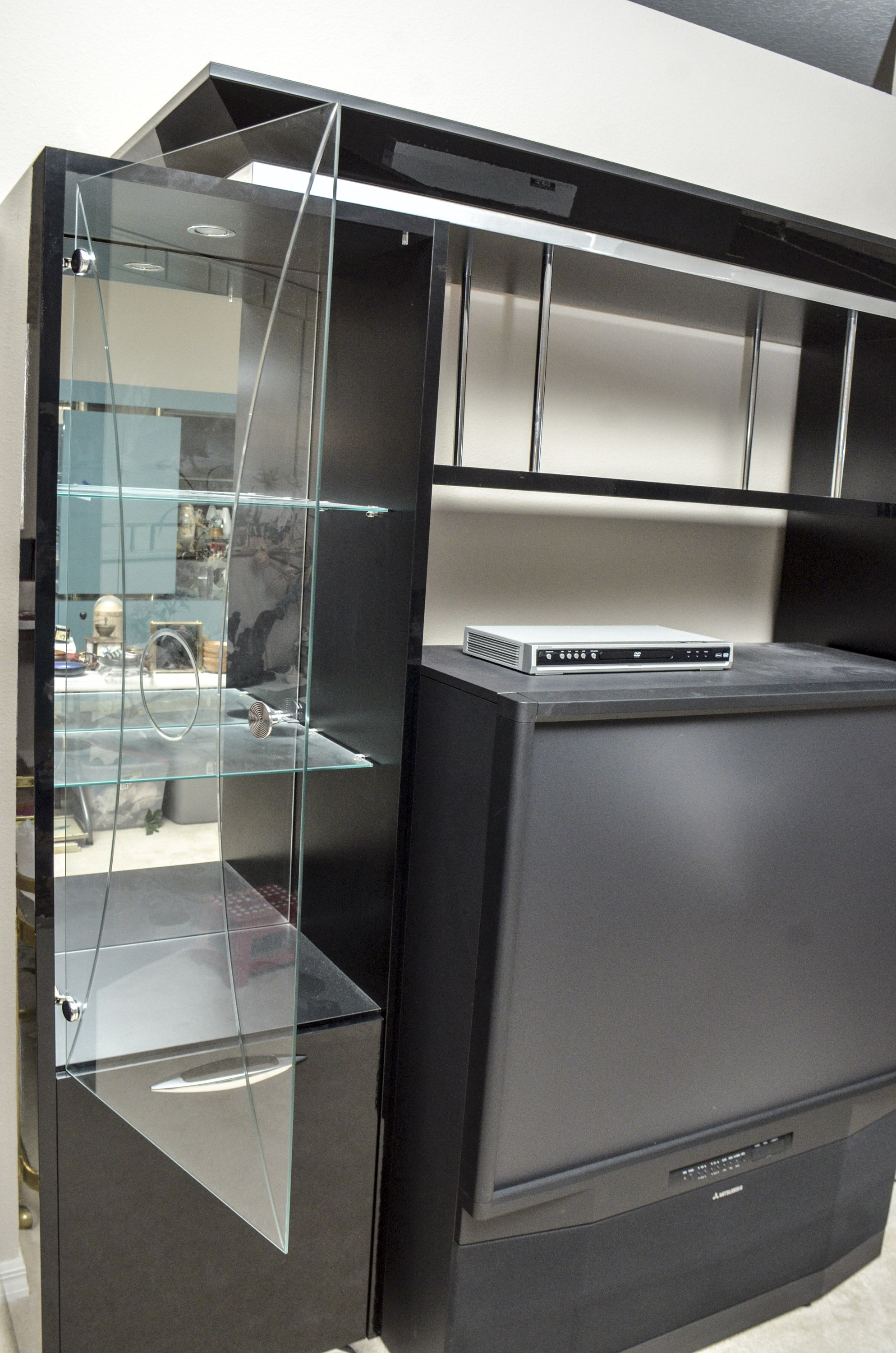 Modern Black Entertainment Center