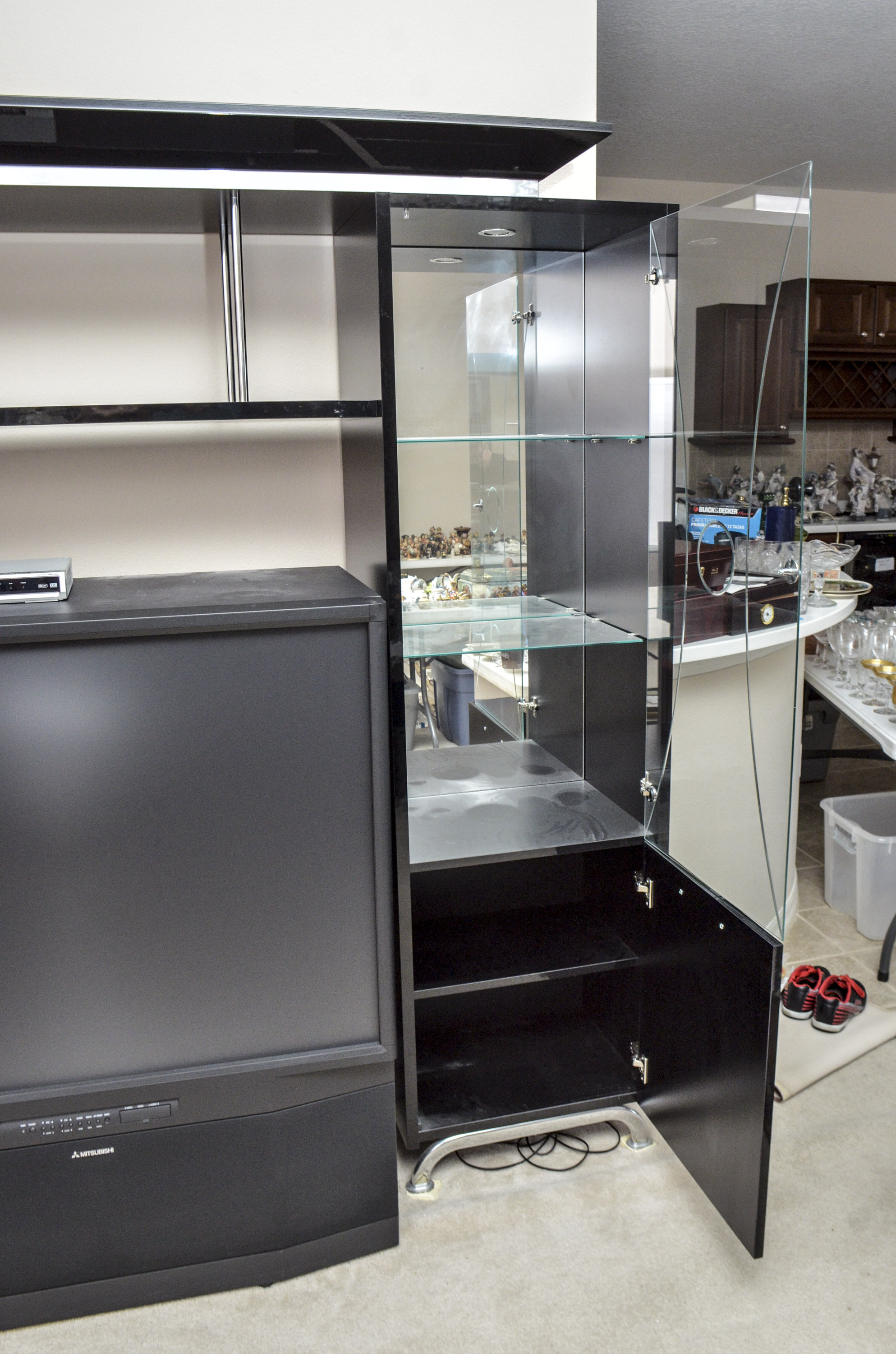 Modern Black Entertainment Center