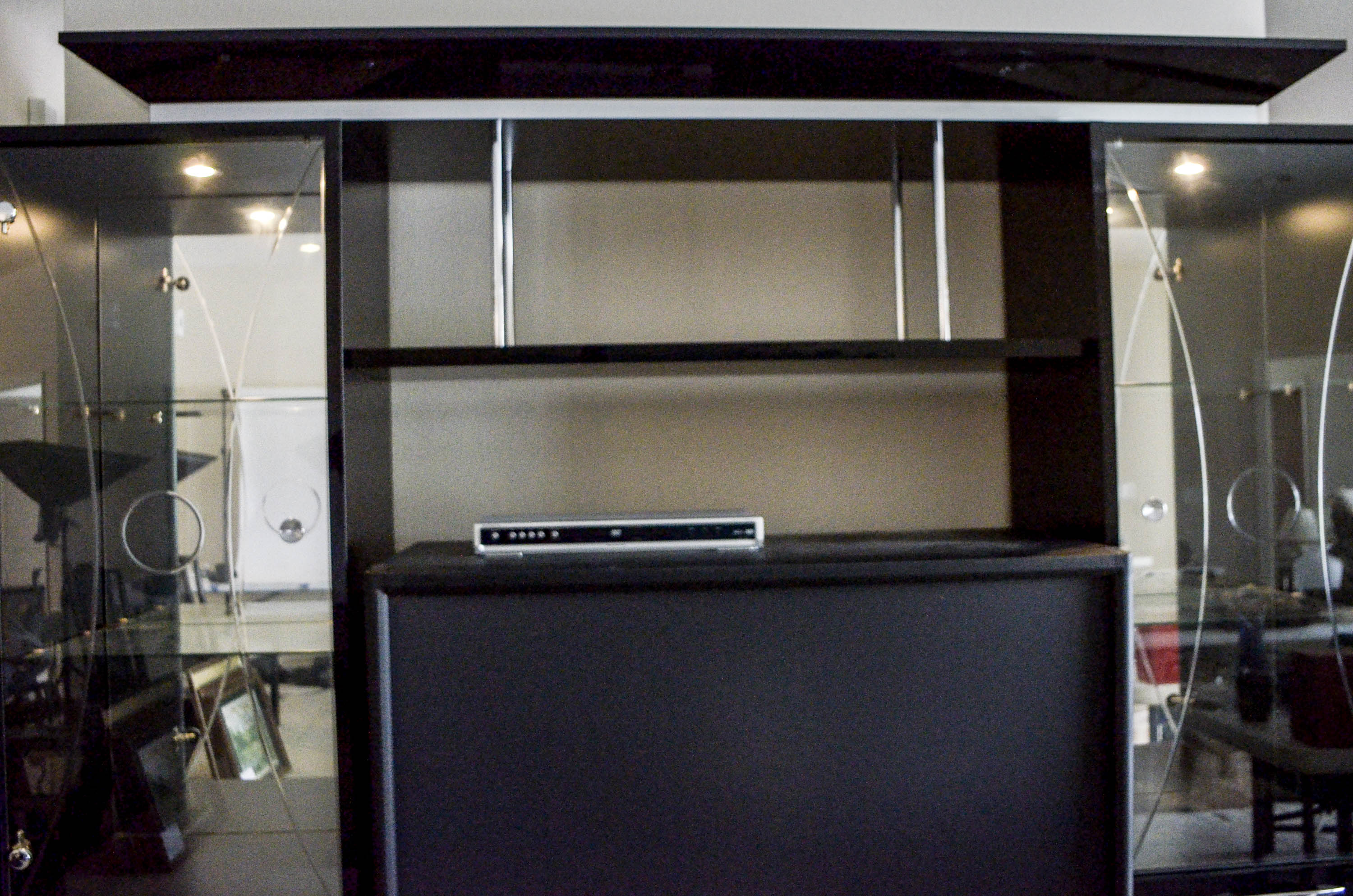 Modern Black Entertainment Center