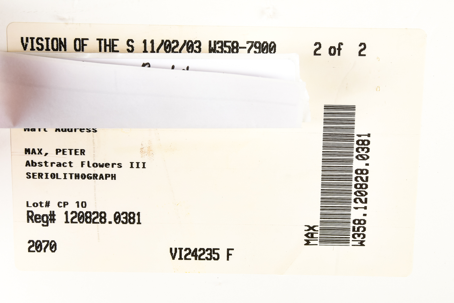 Peter Max "Abstract Flowers III" Seriolithograph 284/500