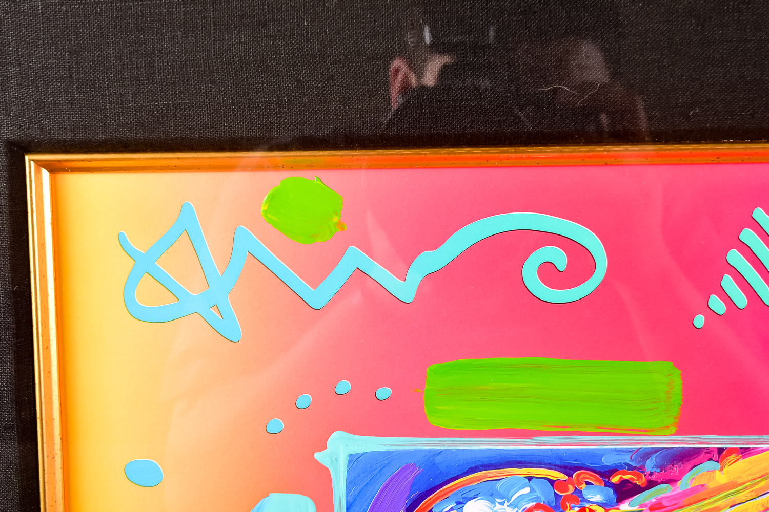 Peter Max "I Love the World" Collage and Acrylic