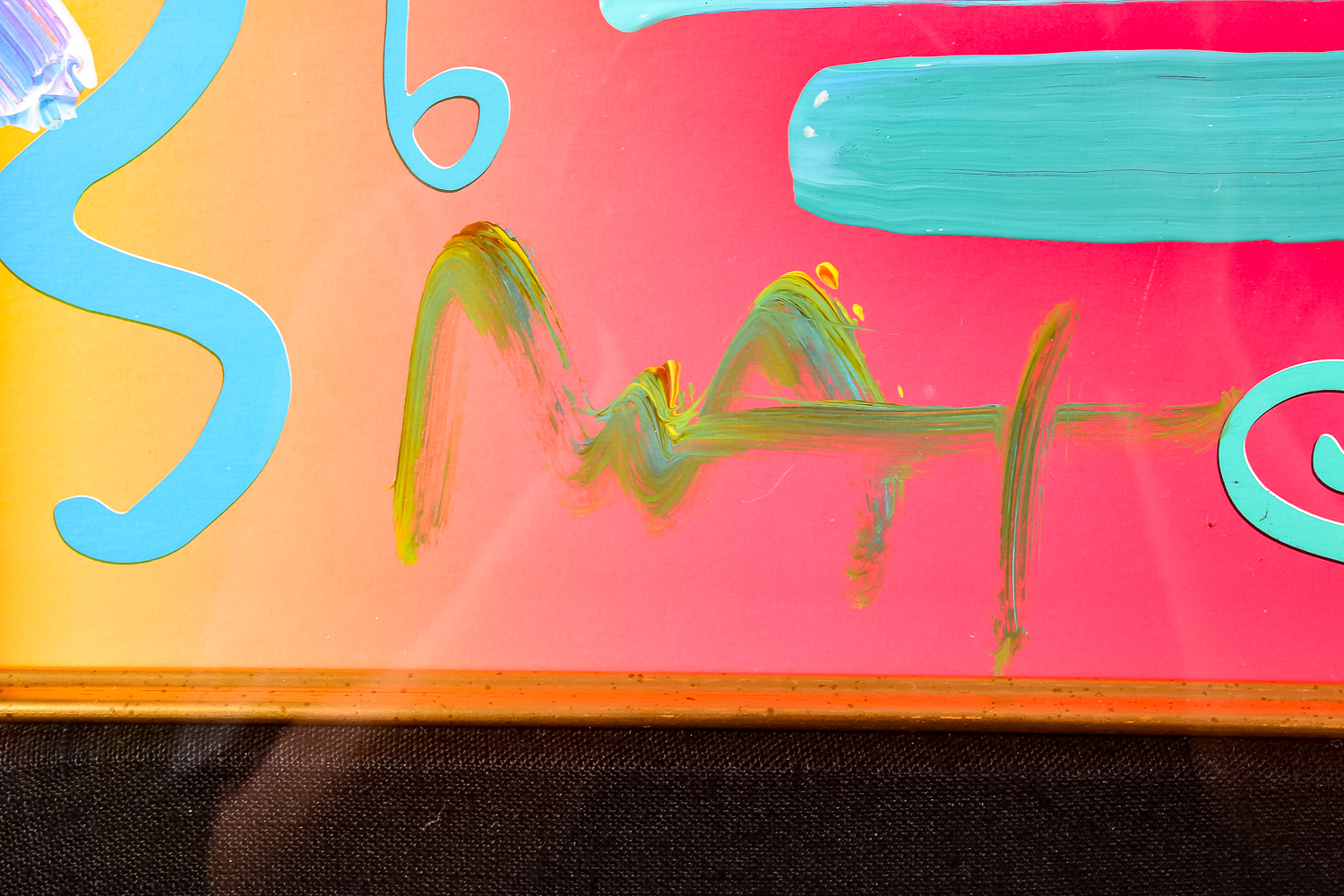 Peter Max "I Love the World" Collage and Acrylic