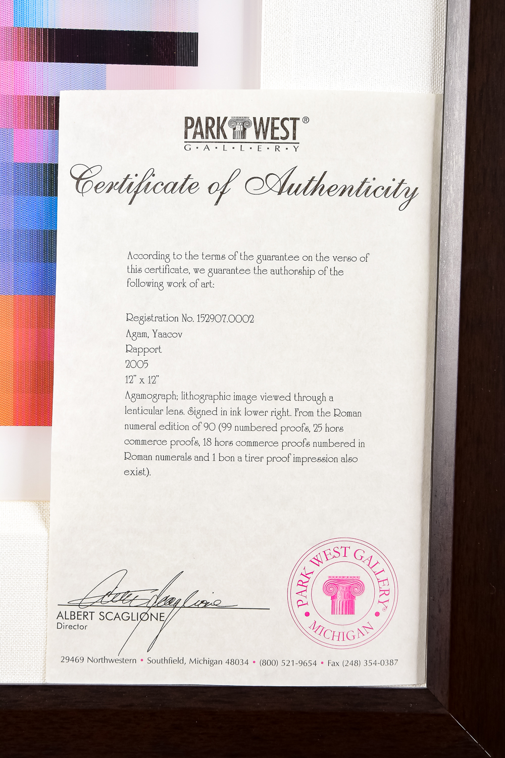 "Rapport" Agamograph by Yaacov Agam