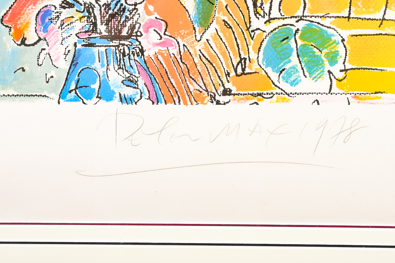 Peter Max "Lady in Grey" Limited Edition Lithograph on Arches Paper