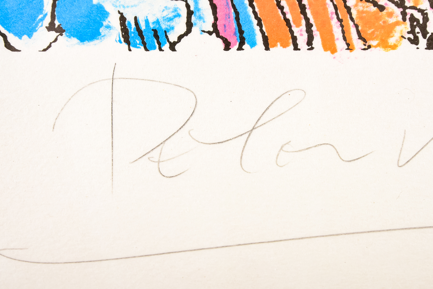 Peter Max "Lady in Grey" Limited Edition Lithograph on Arches Paper