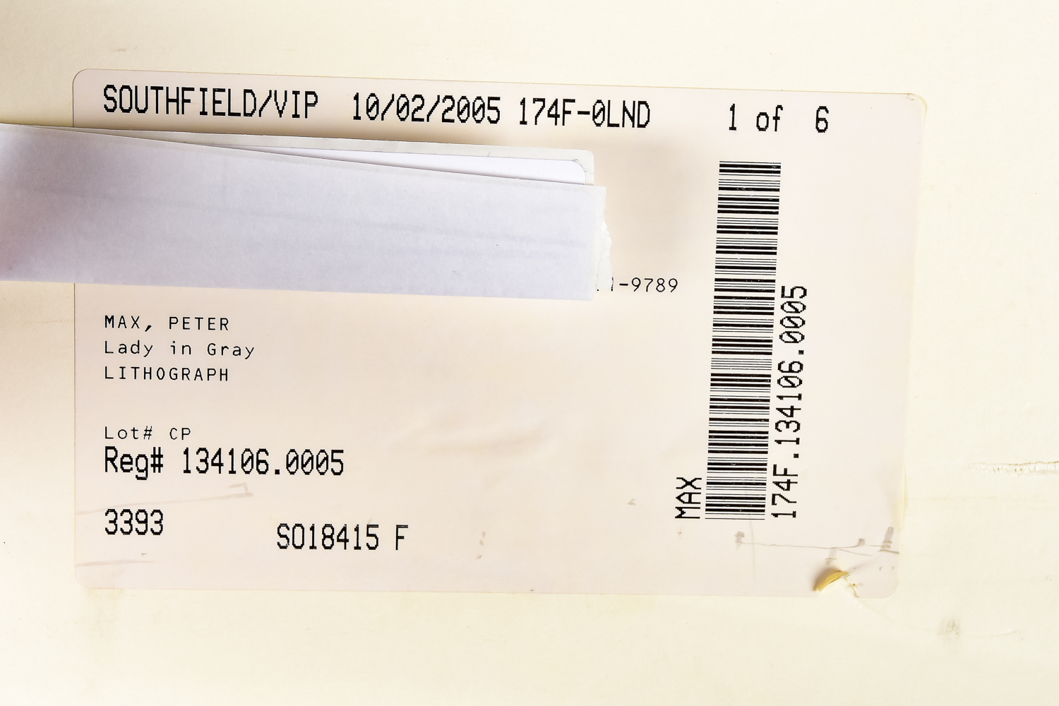 Peter Max "Lady in Grey" Limited Edition Lithograph on Arches Paper