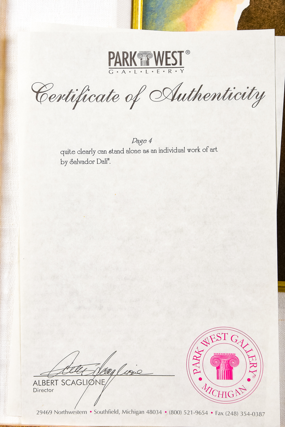 Salvador Dali "Abraham, Pater Multarem Gentium" Lithograph on Paper