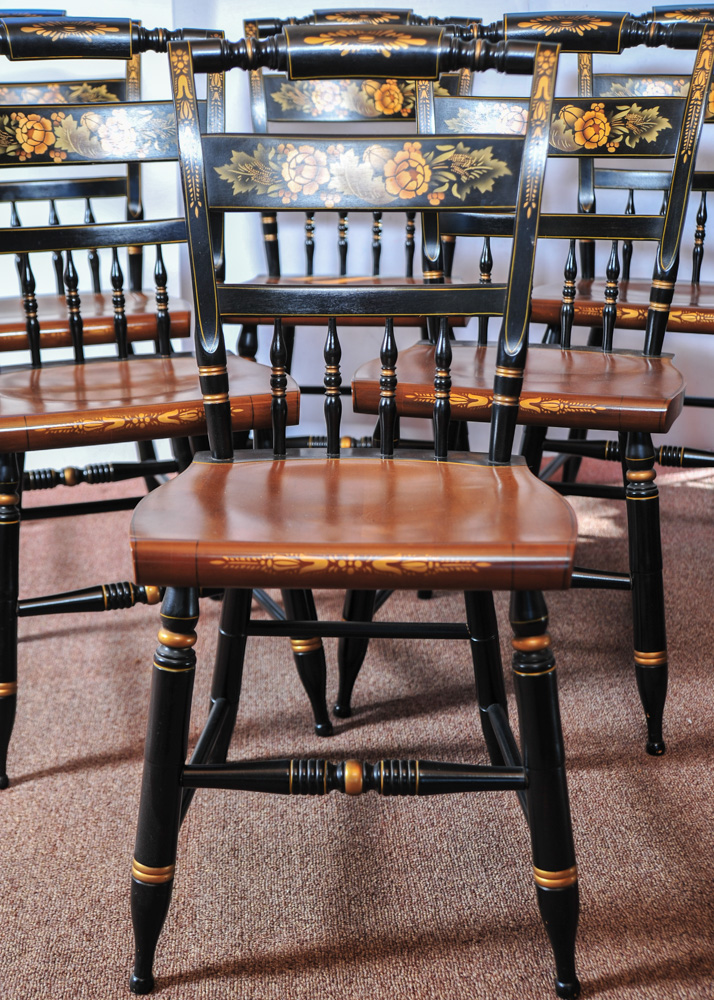 Set of Six Vintage Hitchcock Chairs