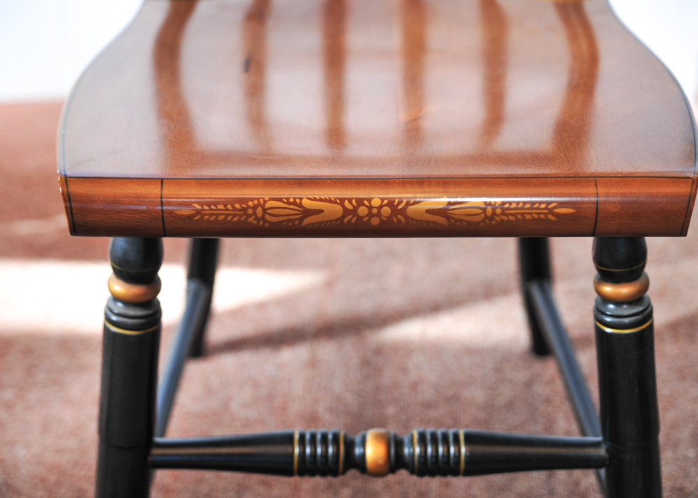 Set of Six Vintage Hitchcock Chairs