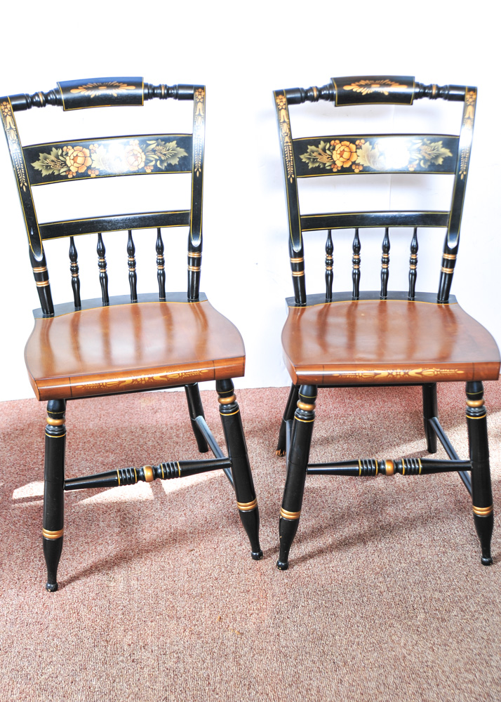 Set of Six Vintage Hitchcock Chairs