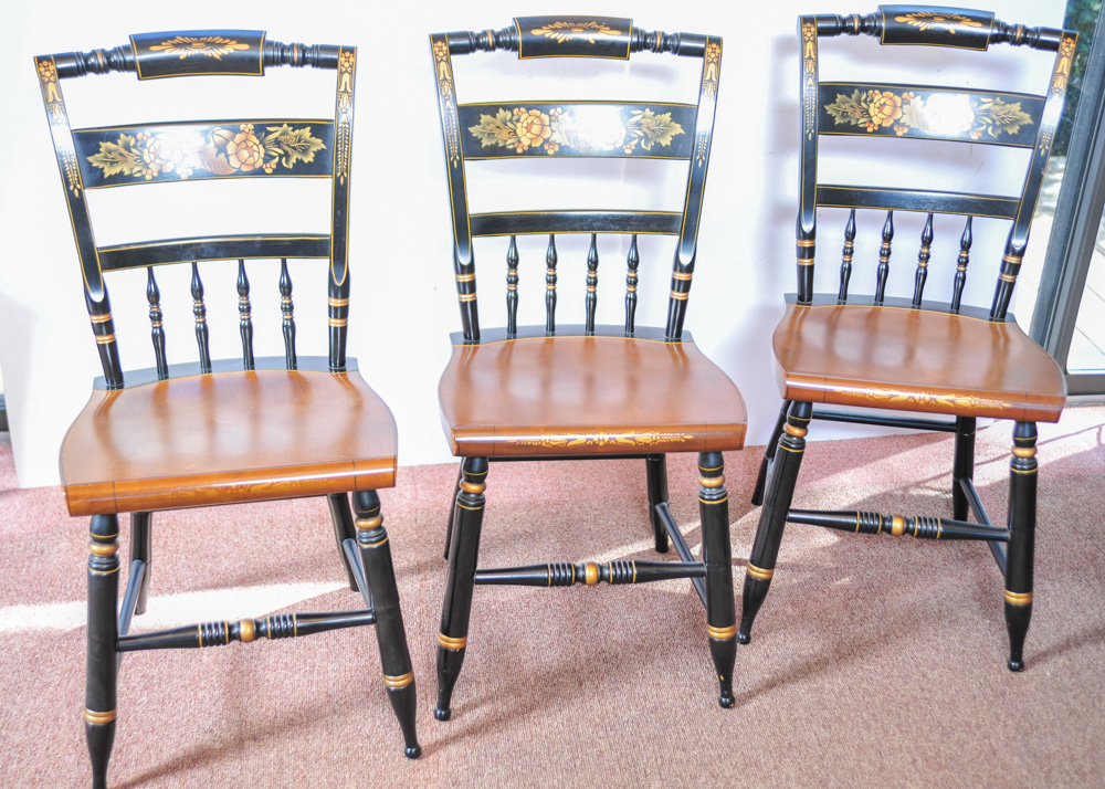 Set of Six Vintage Hitchcock Chairs