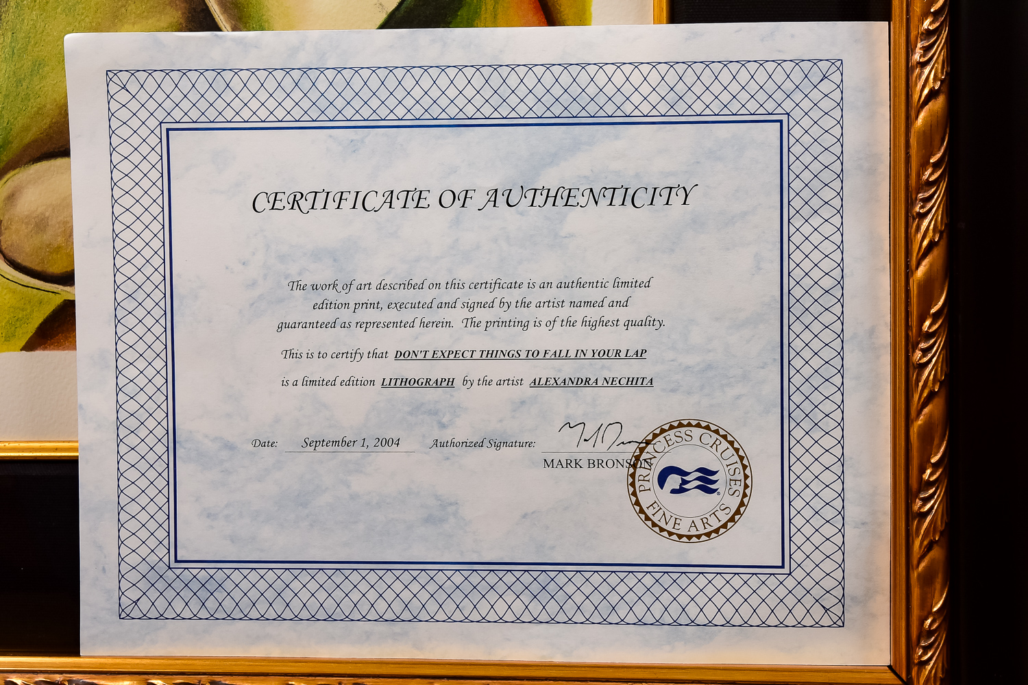 "Don't Expect Things to Fall In Your Lap" Lithograph by Alexandra Nechita 78/195