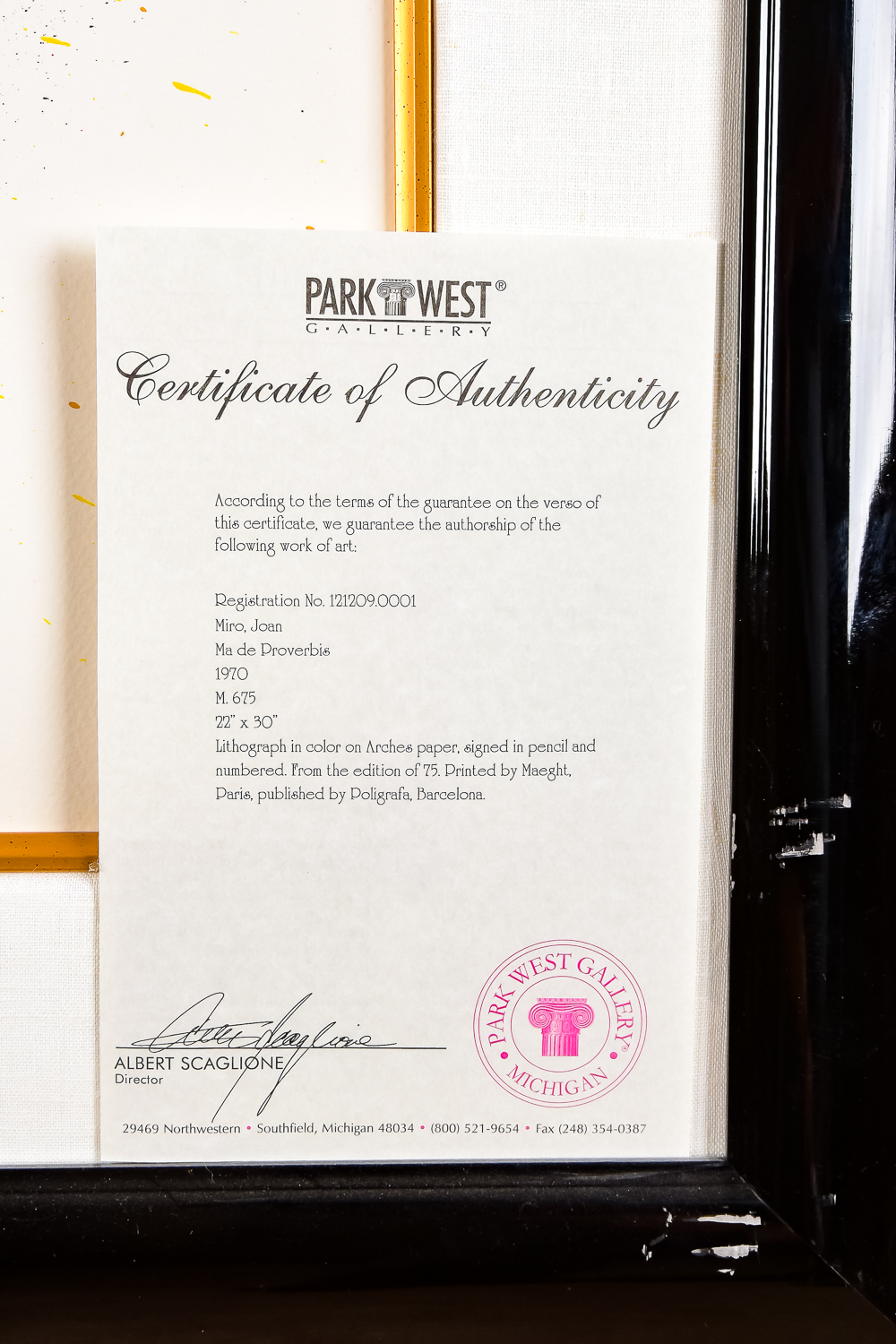 Limited Edition "Ma de Proverbis" by Joan Miro Lithograph