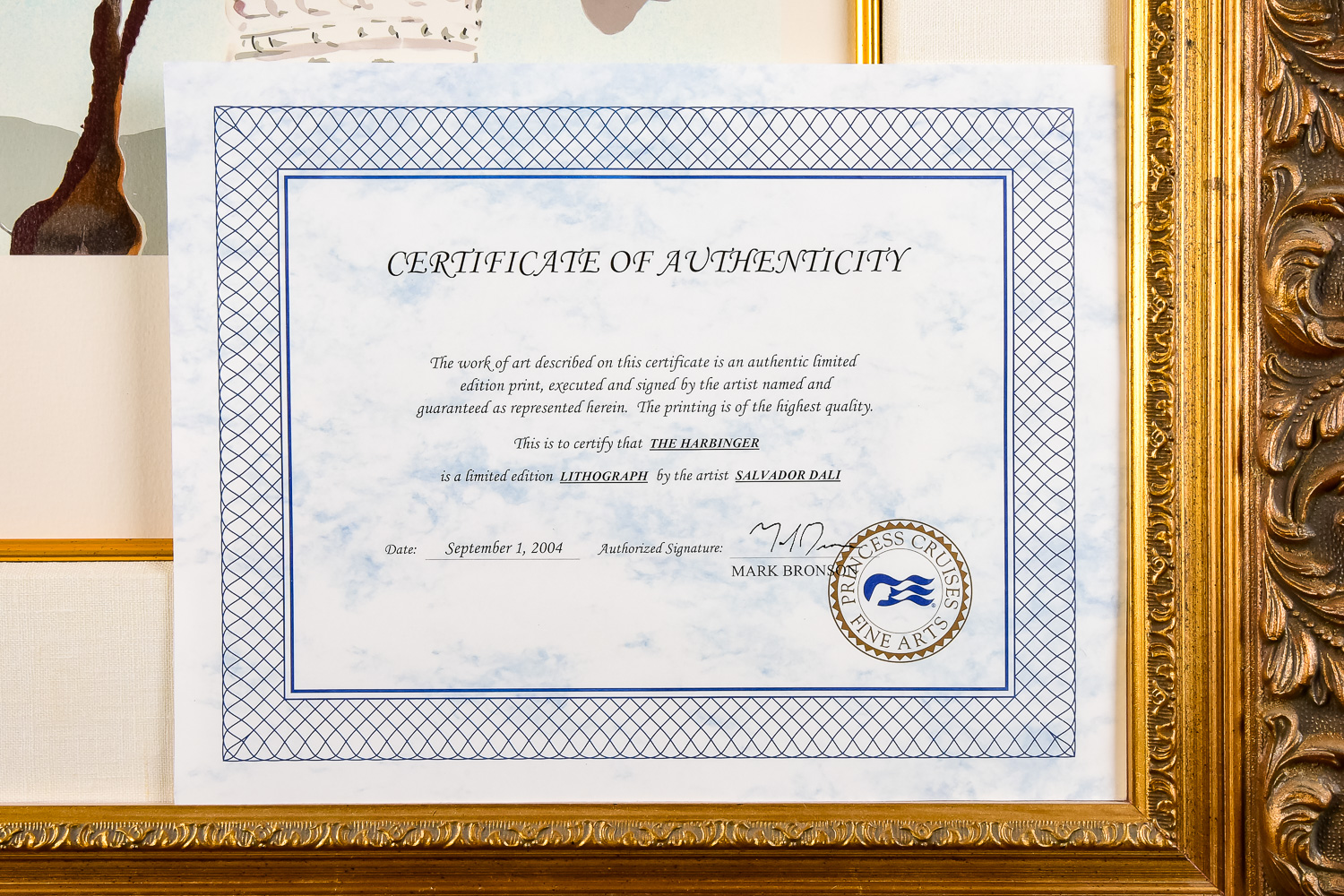 Salvador Dali "The Harbinger" Lithograph