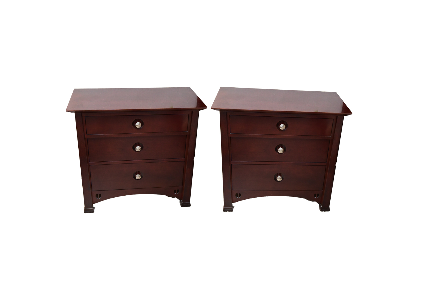 Modern Stickley Willow King Sized Bed and Two Nightstands from the Edinburgh Collection