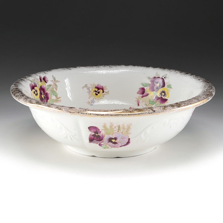 Anchor Pottery Pansy Flower Wash Basin