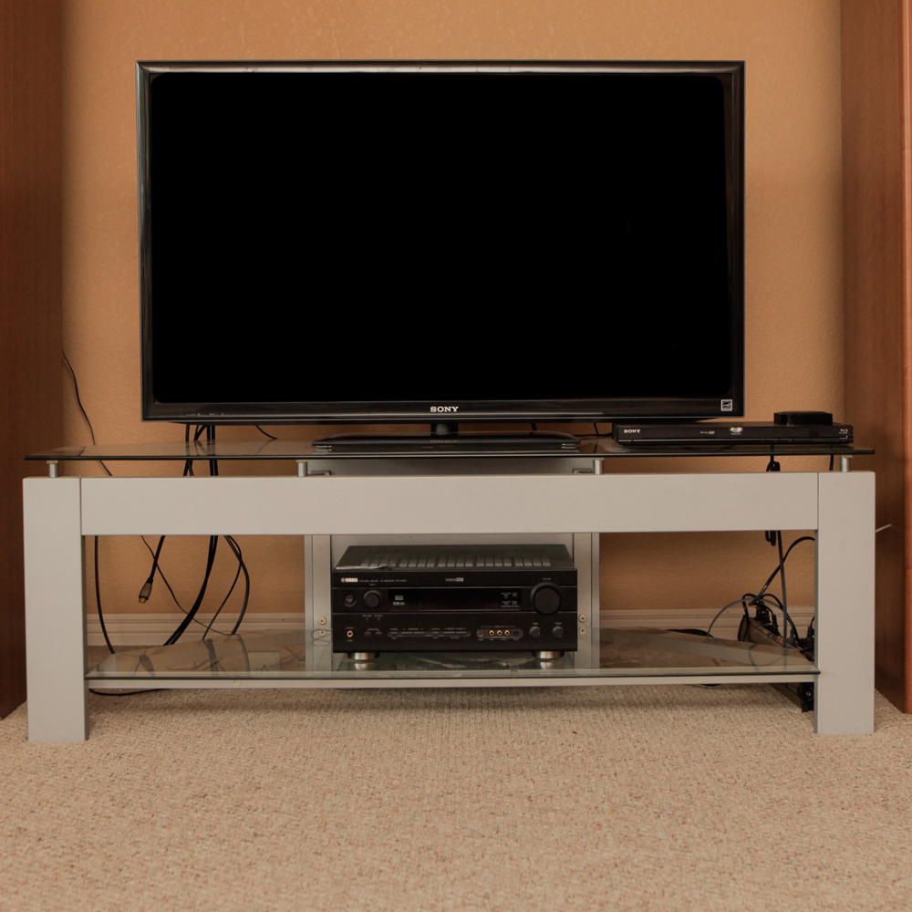 Metal and Glass TV Stand