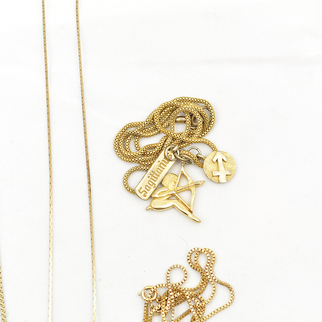 Vintage Gold Tone Pendant Necklace Collection