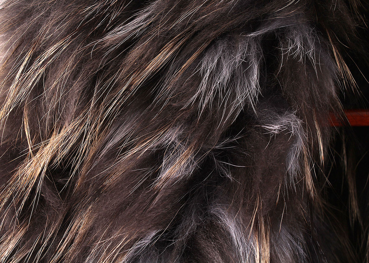 Reversible Leather and Raccoon Fur Trench Coat