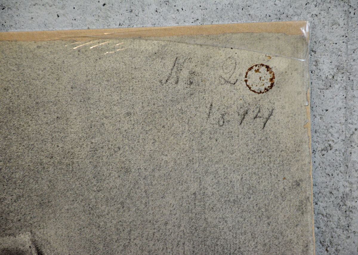 Anne Fleckenstein Original "Head of Nero No. 2" Charcoal, c. 1894