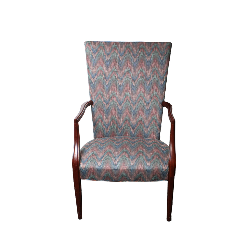 Vintage Hickory Chair Upolstered Arm Chair