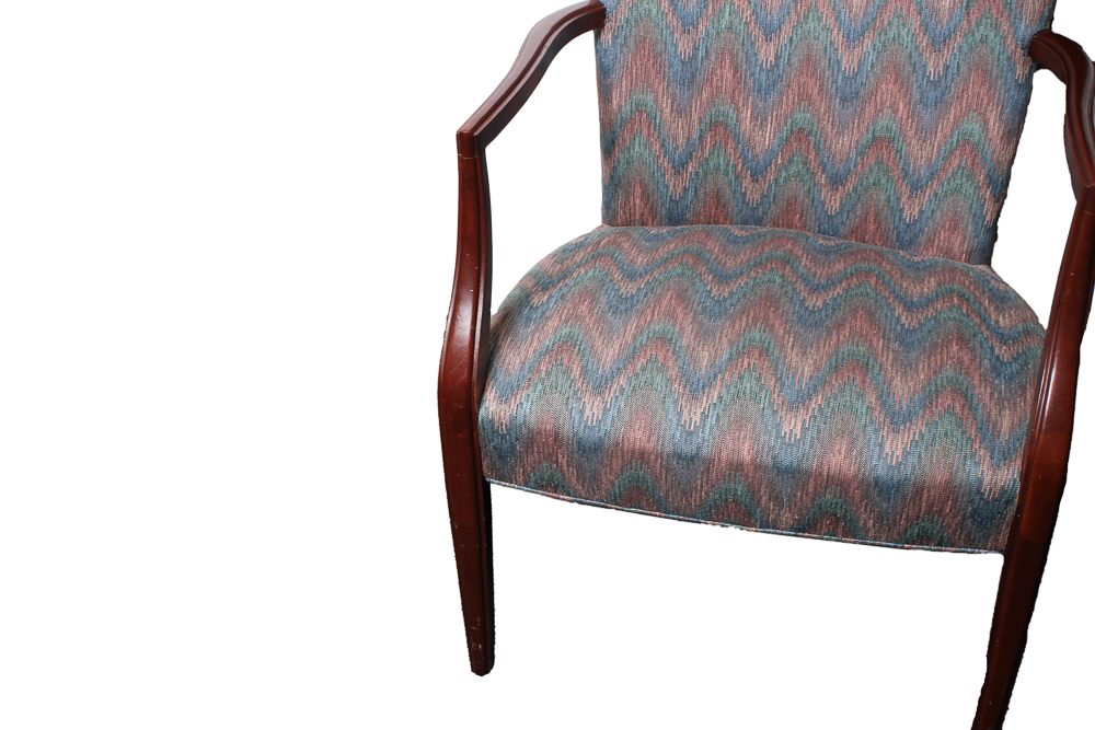 Vintage Hickory Chair Upolstered Arm Chair