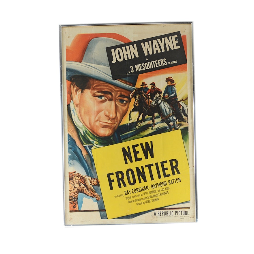 Original "New Frontier" Movie Poster Featuring John Wayne