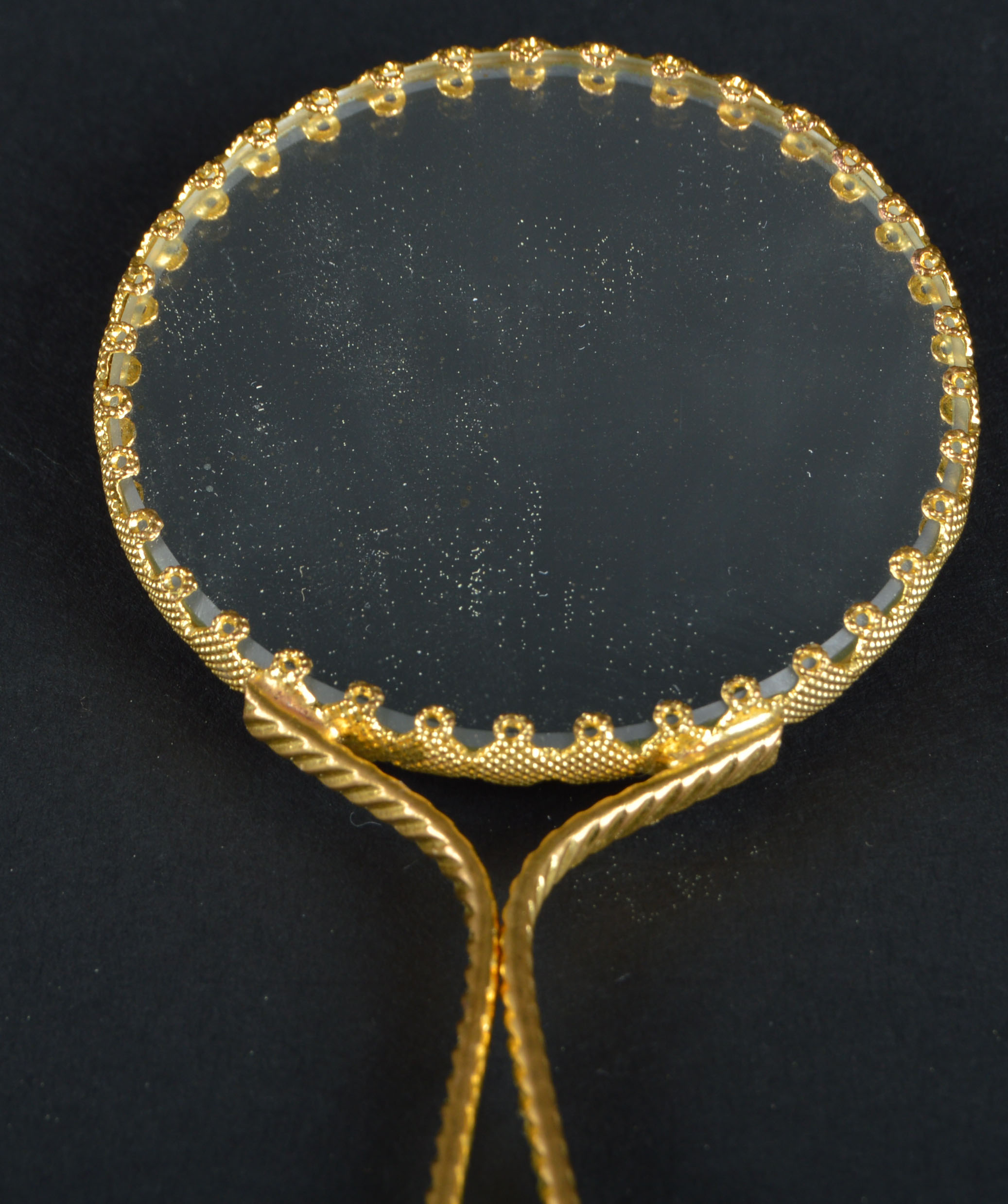 Limoges Porcelain Hand Mirror