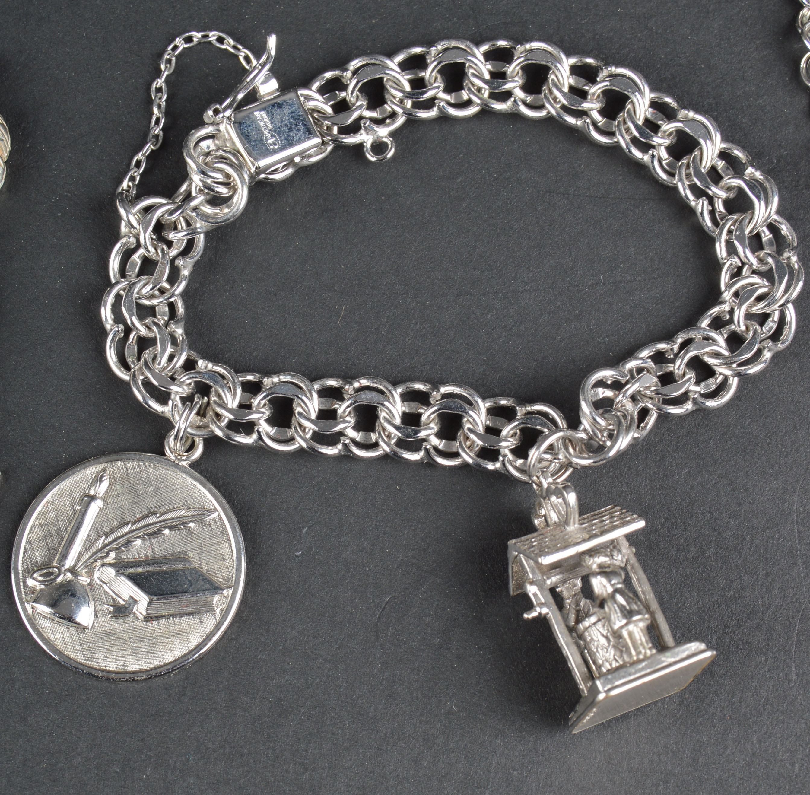 Trio of Sterling Charm Bracelets