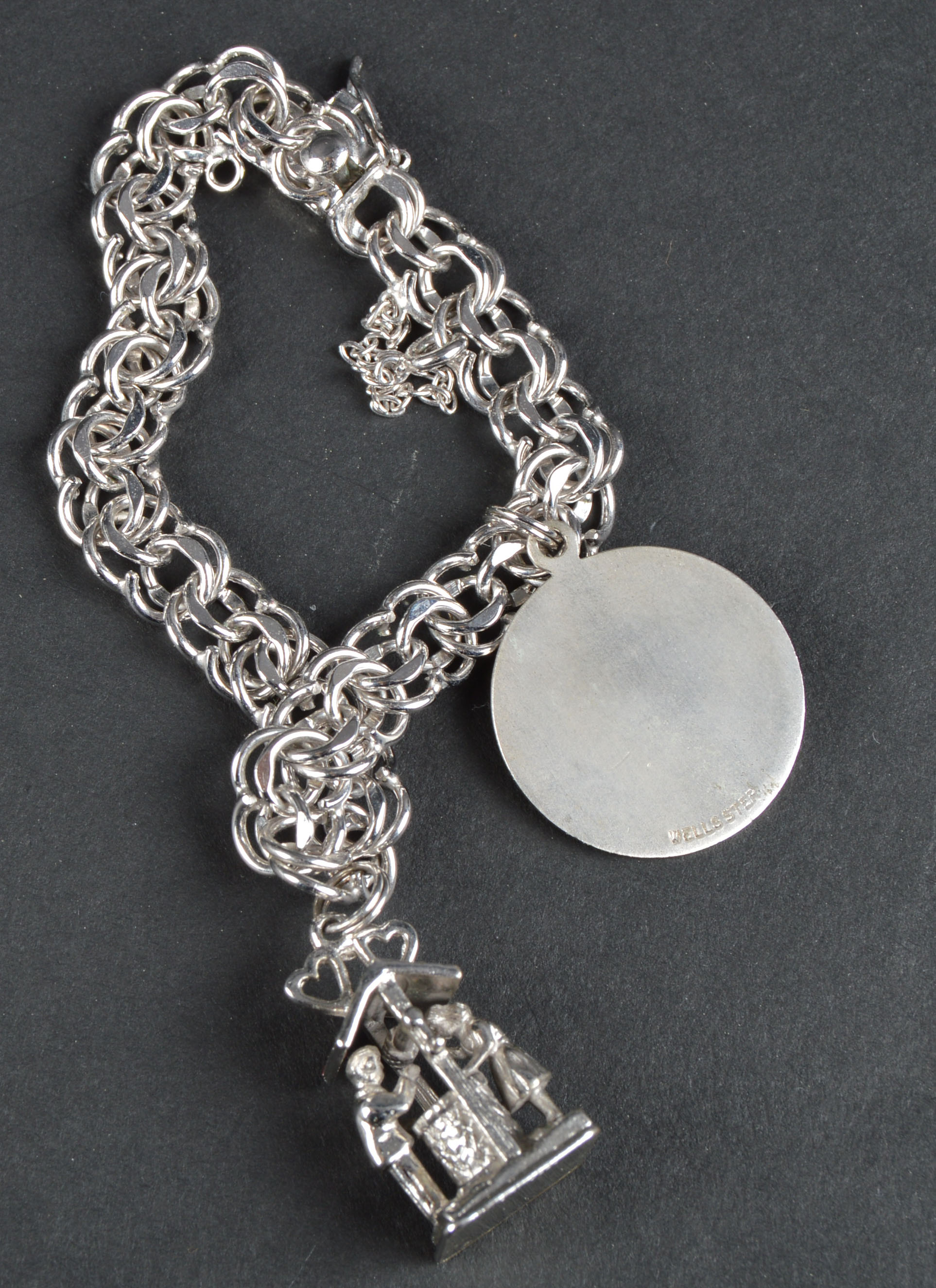 Trio of Sterling Charm Bracelets