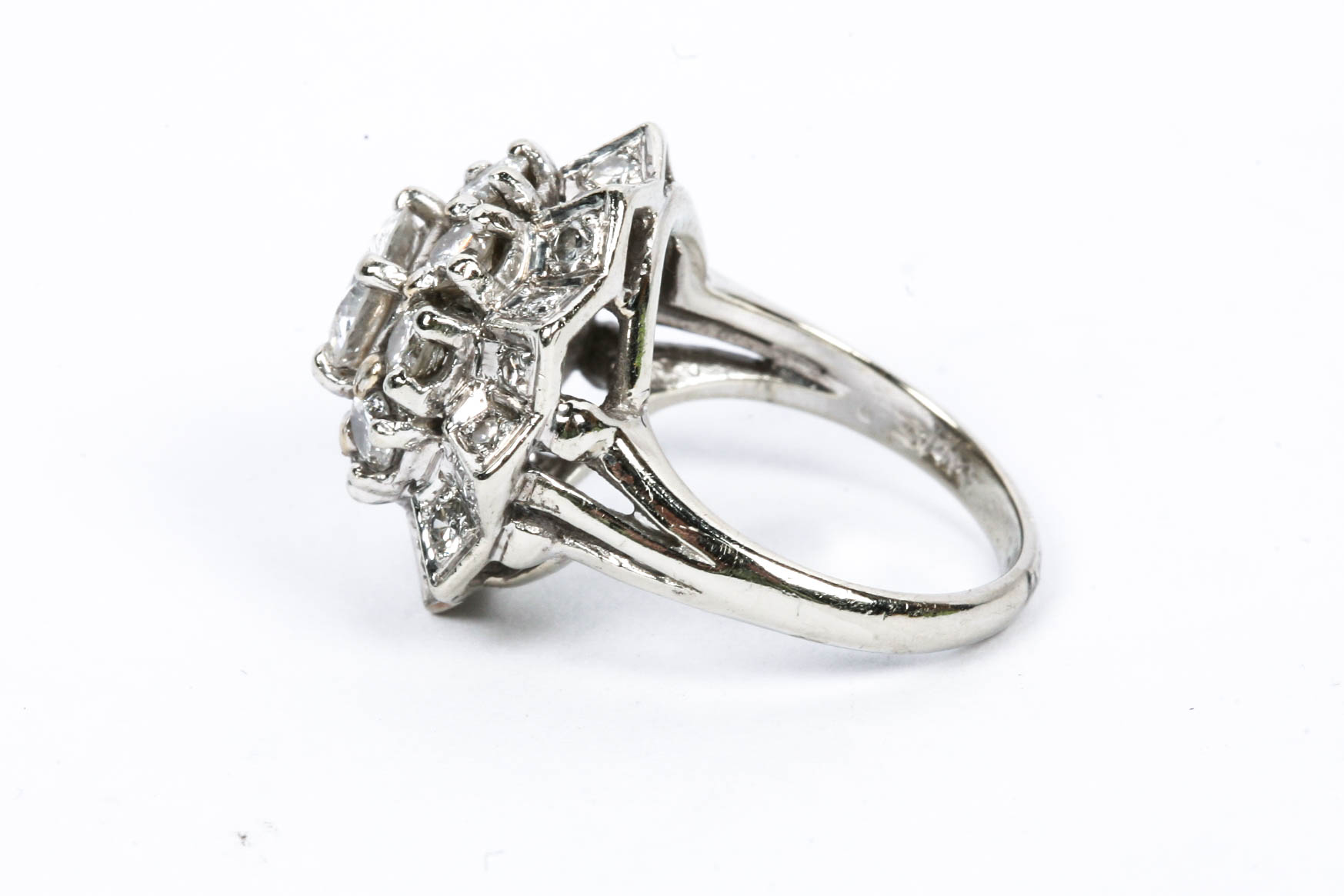 14K White Gold Diamond Ring